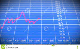 Stock Market Chart On Blue Background Front View Hd 1080