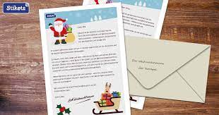 Viele übersetzte beispielsätze mit brief an den weihnachtsmann. Brief Vom Weihnachtsmann Stikets