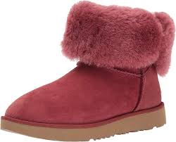Amazon Com Ugg Women S Classic Cuff Short Winter Boot Red Clay 7 M Us Snow Boots Womens Uggs Short Winter Boots Boots