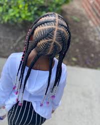 Knotless box braids + feed in braids on my toddler | kid friendly braids and beads. Jamie On Instagram Harmoni Said She Wanted Pop Smoke And That S What She Got Popsmok Lil Girl Hairstyles Toddler Hairstyles Girl Black Kids Hairstyles