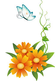 I like this one better! Res Orange Flowers With Butterfly By Hanabell1 On Deviantart