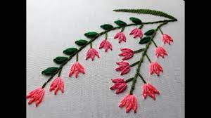 Follow along with this easy tutorial to learn this fun stitch. Hand Embroidery Lazy Daisy Stitch Lazy Daisy Flower Design Youtube