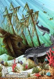 Make It Crafty Store Underwater Shipwreck Underwater Drawing Underwater Shipwreck Underwater Art