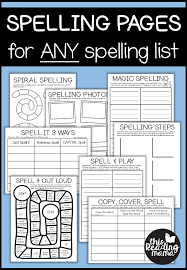 Collection by spelling words well. No Prep Spelling Pages Any Word List This Reading Mama