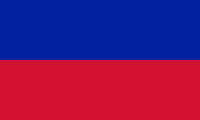 Haiti's blue and red flag was defaced with a white panel bearing the coat of arms. Flagge Haitis Wikipedia