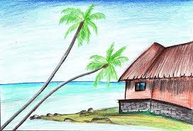 Beach Scenery Colored Pencils Drawing Beach Scenery With Color Pencils Drawingtutorials101 Com How to create a pencil sketch in photoshop.