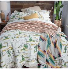Check out our ruffle quilt selection for the very best in unique or custom, handmade pieces from our bedding shops. Vintage Cactus Ruffle Quilt Set