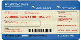 Die ecken sind abgerundet und es gibt eine echte perforation (abriss). Einladungskarten Flugticket Geburtstag Hochzeit Tickettasche Exklusivedrucksachen