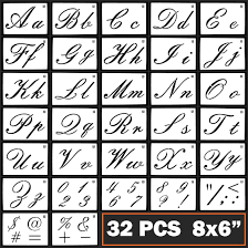 The letters, f, h, and k require a pencil lift, but those letters can connect to the next … Buy Caligraphy Stencil Letters Cursive Alphabet Letter Number Drawing Painting Stencils Scale Template Sets For Bullet Journal Stencil Planner Scrapbook Diy Painting Craft For Painting On Wood Online In Saint Helena Ascension