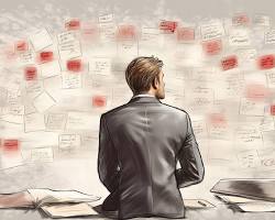 person brainstorming ideas on a whiteboard resmi