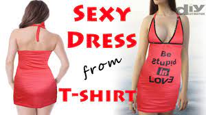 If you want to make your bedroom look chic and beautiful, these projects will ensure it will in no time! Make A Sexy Dress Out Of A T Shirt Youtube