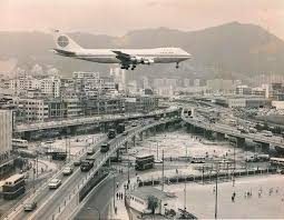 1970 First Boeing 747 Flight Into Kai Tak Hong Kong Kai Tak Airport Boeing 747