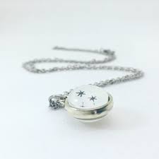 Chapter Stars Necklace Recycled Book Silver Necklace, Silver Star Necklace,  Repurposed Book Jewelry Harry Star Necklace