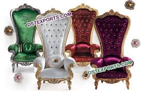 Latest Wedding High Back Bridal Chairs Dstexports Bride Groom Chairs Wedding Furniture Deco Paint