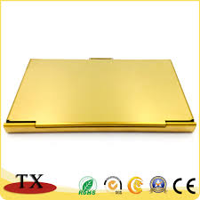 Handing out a solid gold business card is an introductory statement like no other. China Gold Stainless Steel Business Card Holder For Gift Items Photos Pictures Made In China Com