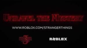 Safari l 1052 am 44 sneak peek unravel a family mystery in. Stranger Things 3 Roblox Wikia Fandom