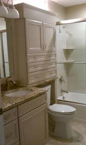 We pulled the sink top and just made it flush with vanity on that one side. Storage Over Toilet Ideas On Foter