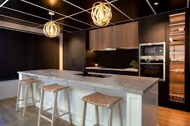 Caesarstone Excava Align Cabinets Create A Stunning Display Kitchen Featuring An Excava Island Work Caesarstone Kitchen Inspirations Kitchen Cabinet Design