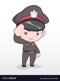 Cute Style Cartoon Thai Police Officer Standing And Saluting Illustration Download A Free Preview Or High Quality Adobe Illu Cartoon Police Art Nurse Clip Art