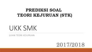 Latihan soal ujian teori kejuruan smk akuntansi tahun 2017/2018 ini merupakan file soal yang akan kami bagikan dalam postingan kali ini khusus untuk siswa/i kelas 12/xii smk program keahlian akuntansi dalam rangka persiapan mengahadapi un/unbk teori kejuruan tahun pelajaran 2017/2018. Prediksi Soal Ujian Teori Kejuruan Smk Akuntansi Un Unbk Ukk Tahun 2018 Soal Un Usbn Sma Smk Ma 2018