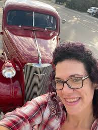 Here is one for next year's vanner chick's calender lol Dusk till Dawn  Streetvans member Tammy Clow , Prince Edward Island