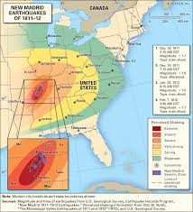 New Madrid Earthquakes Of 1811 1812 New Madrid Earthquake Map Geology