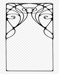 Art nouveau motifs and patterns Art Nouveau Frame Simple Art Nouveau Patterns Clipart 5656686 Pinclipart