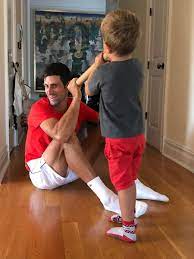 Djokovic children murray andy novak australian open kerber angelique learning early tennis being braybrook plays mission centre during. Novak Djokovic On Twitter Kids Day Continues