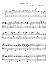 Shatter Me Piano Sheet Music Violin Sheet Music Piano