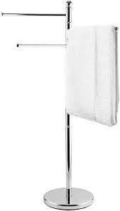 Rated 4.65 out of 5 stars. Buy Mygift 40 Inch Freestanding Metal Bathroom Towel Kitchen Towel Rack Stand With 3 Swivel Arms Online In Vietnam B06xwm1pfs