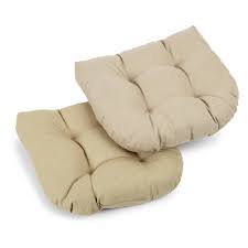 Blazing Needles 19 X 19 In Solid Outdoor Wicker Chair Cushion Outdoor Wicker Chairs Outdoor Chair Cushions Wicker Chair Cushions