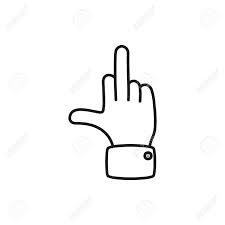 Sketch the basic shapes of the hand. Middle Finger Up Icon 143517 Free Icons Library