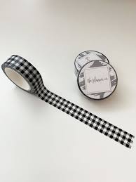 Washi Tape Buffalo Plaid Washi Tape Black And White Plaid Erin Condren Happy Planner Jo Washi Tape Washi Tape Planner Happy Planner