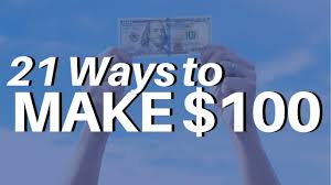 Just know that if you need thousands of dollars then i can't make any promises. 21 Ways To Earn 100 Every Day Online