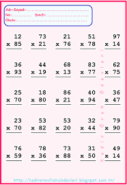 Ilkokul Odevleri 3 Sinif 2 Basamakli Sayilarla Carpma 2 Math Home Schooling Education