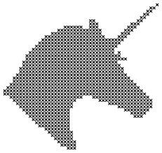 Black And White Silhouette Cross Stitch Patterns Unicorn Silhouette Cross Stitch Pdf Pattern Unicorn Cross Stitch Pattern Cross Stitch Silhouette Cross Stitch