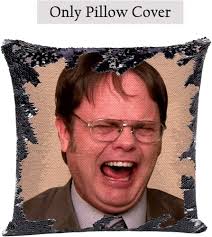 Dwight Schrute Sequin Dwight Pillow Dwight Schrute Pillow Sequin Hot Sale