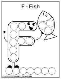 Set Of Abc Dot Marker Coloring Pages Letter F For Fish Preschool Alphabet Printables Free Preschool Printables Alphabet Preschool Coloring Pages