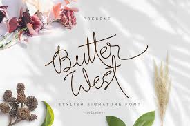 Fonts, what they look like: Butter West Signature Script Font Free Fonts Script Handwritten Pixelify Net