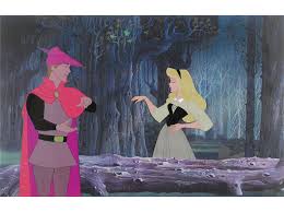 Briar Rose And Prince Phillip Production Cel From Sleeping Beauty