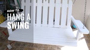How to hang a porch swing. How To Hang A Porch Swing With Chains Youtube