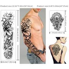 Check out our large temporary tattoo selection for the very best in unique or custom, handmade pieces from our tattooing shops. Buy Yazhiji Extra Large Temporary Tattoos 8 Sheets Full Arm Fake Tattoos And 8 Sheets Half Arm Tattoo Stickers For Men And Women 22 83x7 1 Online In Vietnam B087qm4w1w
