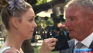 Racegoer interrupts live cross