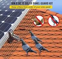 VEVOR Solar Panel Bird Wire 6 in. x 98 ft. Critter Guard Roll Kit Removable Steel Solar Panel Guard with Fasteners TYNDCBBHW6100HJH2V0