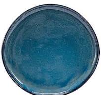 Front of the House Artefact 11" Indigo Round Porcelain Plate - 4/Case