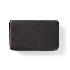 Beautiful business card holder is made of solid american walnut wood and white acrylic bottom. Leather Card Holder Sg3101 Business Card Case Kenton Leather