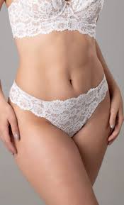 Calcinha em Renda Semi Fio Nude-Bicolor