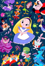 Disney Wonderground Gallery Alice In Wonderland Postcard By Bill Robinson Disney Alice Alice In Wonderland Characters Disney Art