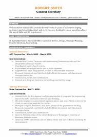 Follow up for attendance, venue booking, arranging notepads, pencils, water bottles, glasses, etc. General Secretary Resume Samples Qwikresume