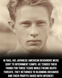 Man tends to japanese american farms during internment